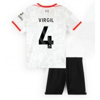 Maglia Calcio Liverpool Virgil van Dijk #4 Terza Divisa Bambino 2024-25 Manica Corta (+ pantaloncini)